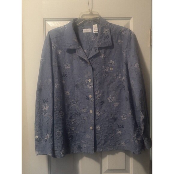 Elisabeth/Liz Claiborne Women’s Shirt /Jacket Black/Long Sleeve/Cuff Sleeves 2X - Picture 1 of 6
